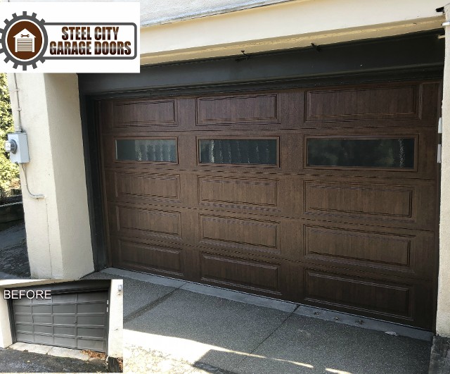 Before and After with Ultra Grain Walnut Door