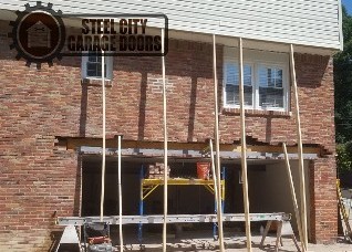 Steel City Garage Doors 2 Single Garage Doors to One Double During