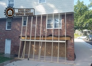 Steel City Garage Doors 2 Single Garage Doors to One Double Framing